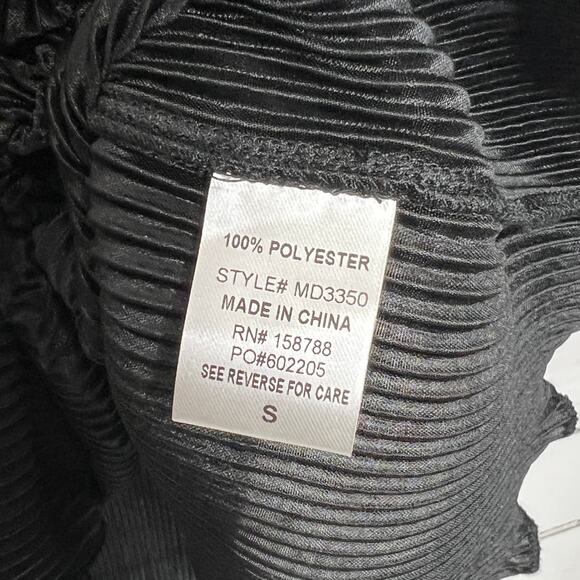 Mable Disco Plisse Mini Dress Black Size Small - Picture 8 of 11